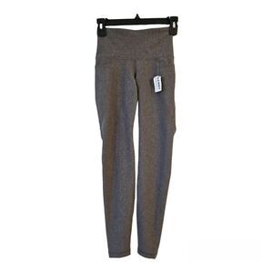 Old Navy High Rise Powersoft Leggings Side Pockets 7/8 Length Gray Size XS  NWT